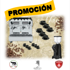 Promo Agosto Cafetera+ Molino + Tazas en porcelana