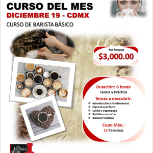 Curso de Barista básico 19 de diciembre 2025