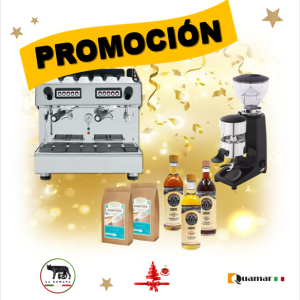 Promo Diciembre 2025: Cafetera ATLANTI COMPACT automática by LA ROMANA + Molino M80M by QUAMAR + 3 Jarabes esencia by GIALINNI + 2 Bases para Frappés by ZAACHILA