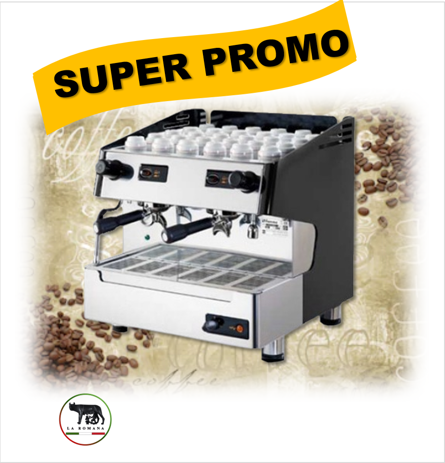 SUPER PROMO OCTUBRE Cafetera profesional compacta LA ROMANA Mod. ATLANTIC COMPACT semiautomática